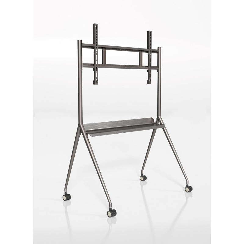 Hikvision DS-D5ABKY2-S - Carrito - para pantalla plana - acero - gris plata - tamaño de pantalla: 55"-75"