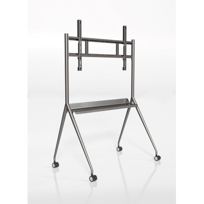 Hikvision DS-D5ABKY2-S - Carrito - para pantalla plana - acero - gris plata - tamaño de pantalla: 55"-75"