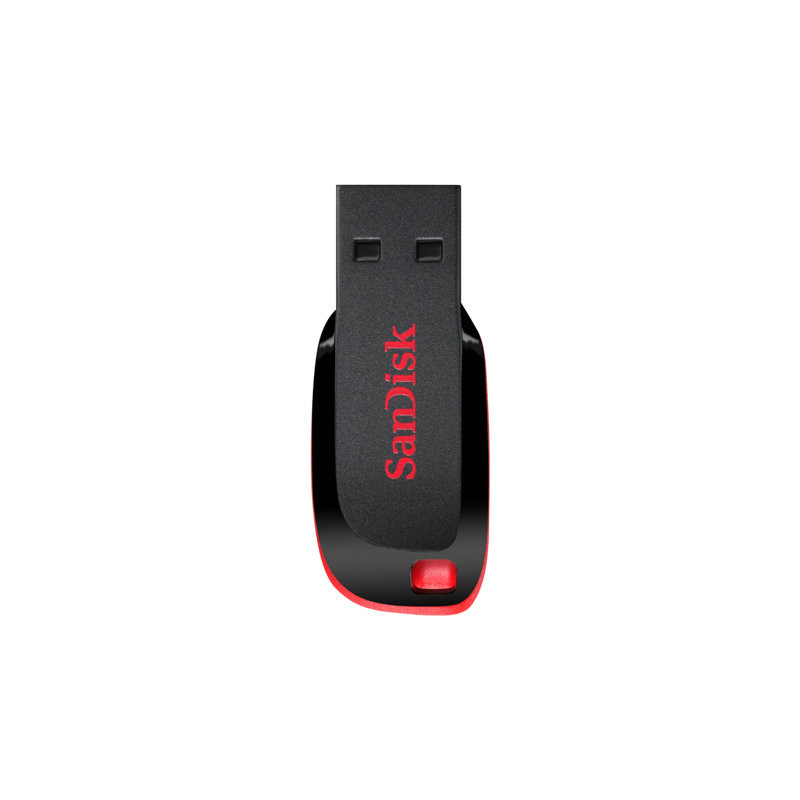 SanDisk Cruzer Blade - Unidad flash USB - 64 GB - USB 2.0 - negro, rojo