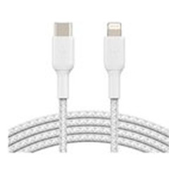Belkin BoostCharge - Cable Lightning - 24 pin USB-C macho a Lightning macho - 1 m - blanco - suministro de potencia USB (18W)