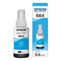 Epson T664 - Cián - original - recarga de tinta - para Epson L380, L386, L395, L495; EcoTank ET-2600, 2650, L1455, L396, L606, L