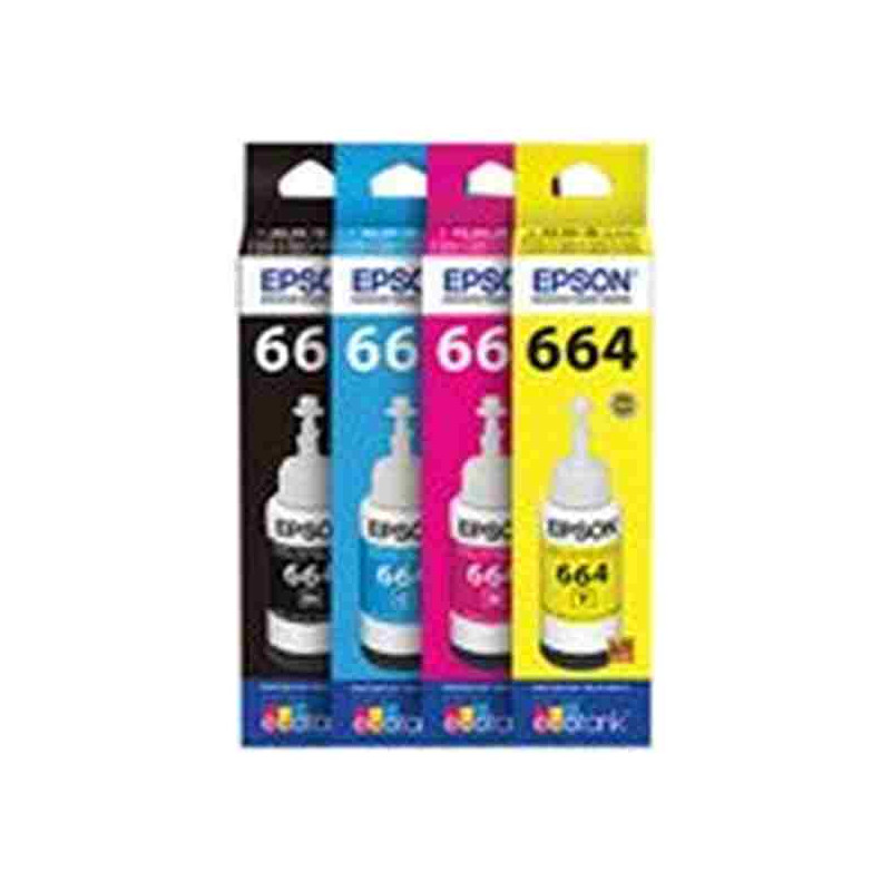 Epson T664 - Amarillo - original - recarga de tinta - para Epson L380, L386, L395, L495; EcoTank ET-2600, 2650, L1455, L396, L60