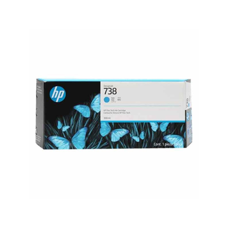 HP - 738 - Ink cartridge - Cyan - 300 ml