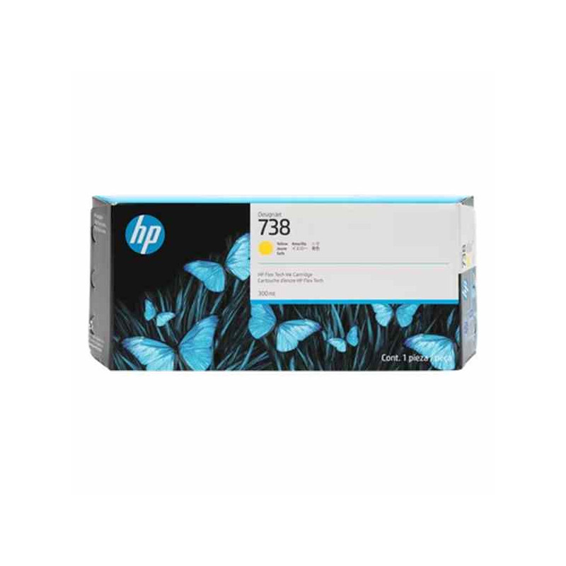 HP - 738 - Ink cartridge - Yellow - 300 ml