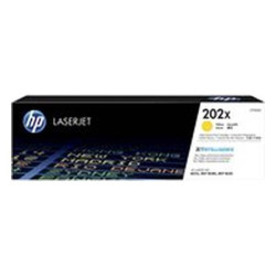 HP 202X - Alto rendimiento - amarillo - original - LaserJet - cartucho de tóner (CF502X) - para Color LaserJet Pro M254dw, M254n