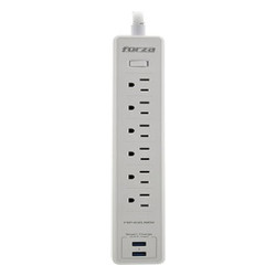 Forza - Surge protector - AC 110/220 V - 6 Tomas de Corriente - NEMA 2USB 5ft WH