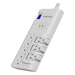 Forza - Surge protector - AC 110/220 V - 8 Tomas de Corriente - 3-ROT 2USB-A/1C 6FT