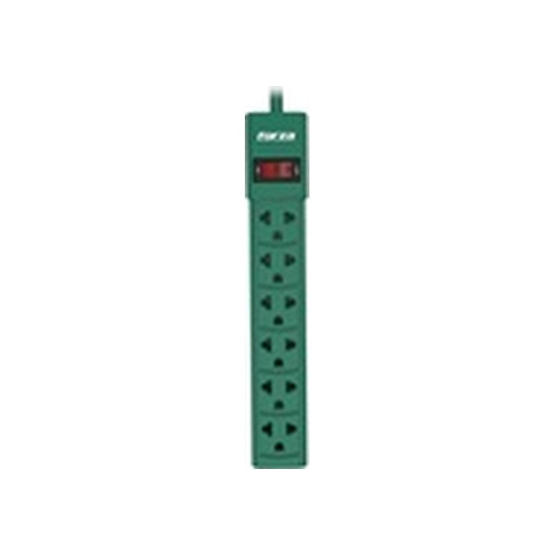 Forza - Power strip - AC 110/220 V - 6 Tomas de Corriente - Green