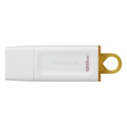Kingston - USB flash drive - 128 GB - USB 3.0 - Plastic White-Yellow