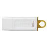 Kingston - USB flash drive - 128 GB - USB 3.0 - Plastic White-Yellow