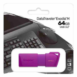Kingston - USB flash drive - 64 GB - USB 3.2 Gen 1 - NEON Purple