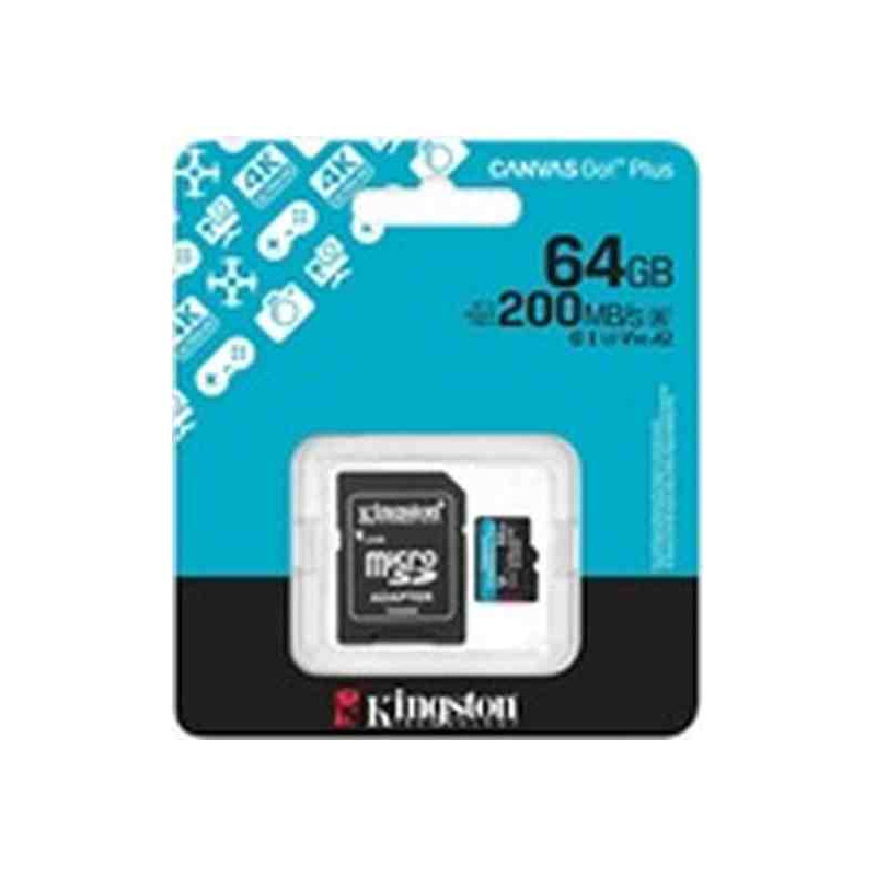 Kingston - Flash memory card - SDHC Memory Card - 64GB microSDXC Canvas Go Plus