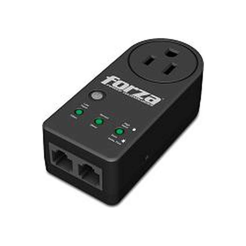 Forza Surge Zion 2K10 - Supresor de sobrevoltaje - 110V US - 1 RJ45 - 1 Salida - Rango de Voltaje 90-140 VAC - Proteccion de Pic