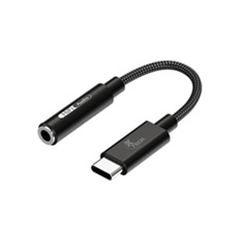 Xtech - Headphone Jack Adapter - 24 pin USB-C - 3.5mm TRRS - 10 cm - Black - USB-C (M) to 3.5 mm(f) XTC-509