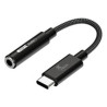 Xtech - Headphone Jack Adapter - 24 pin USB-C - 3.5mm TRRS - 10 cm - Black - USB-C (M) to 3.5 mm(f) XTC-509