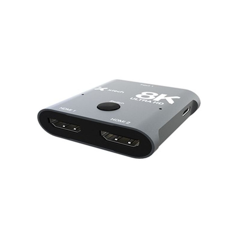 Xtech - 8K HDMI 2-Port Bidirectional Switch - Aluminum Alloy XHA-440