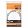 Nexxt - Cable de interconexión - RJ-45 (M) a RJ-45 (M) - 90 cm - UTP - CAT 5e - moldeado, trenzado - gris