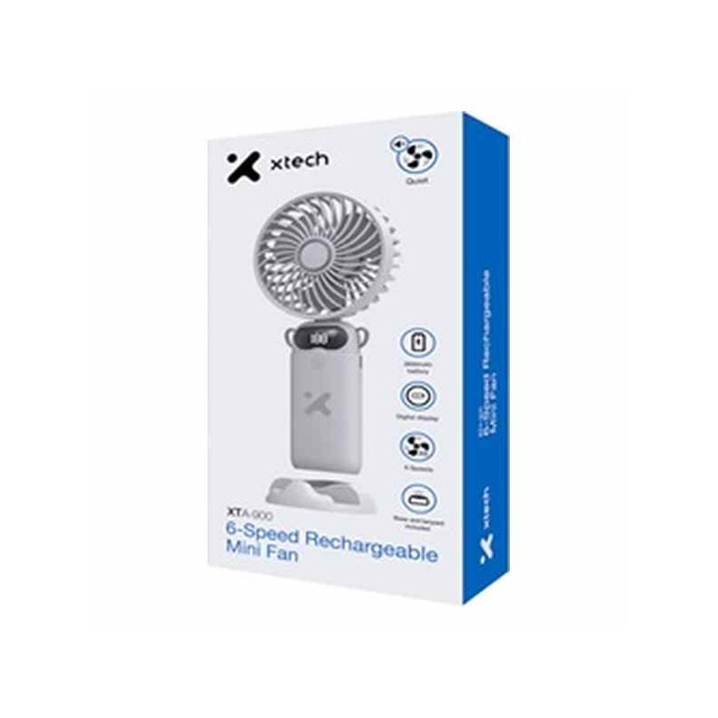 Xtech XTA-900 - Cooling fan - 6-Speed Rechargeable Mini Fan