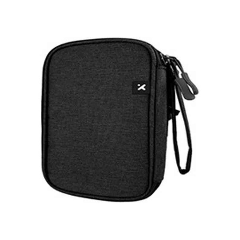 Xtech - Travel Tech organizer case - Durable polyester / 100% polyester - All black - Double-Compartment XTB-060