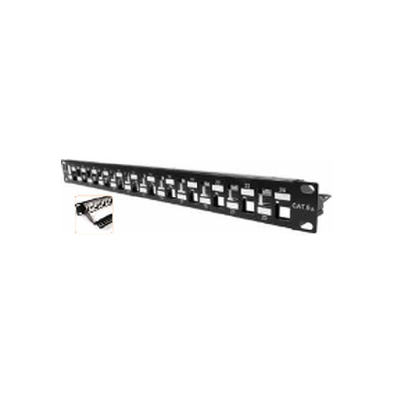Nexxt - Modular Patch Panel - Cat6A - 24P for SFTP Keys Jack - Rack