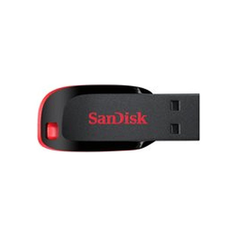 SanDisk Cruzer Blade - Unidad flash USB - 128 GB - USB - negro, rojo
