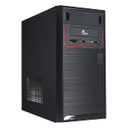 Xtech - Desktop - Micro ATX - All black - pc case 600W ps logo