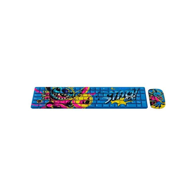 Xtech - Keyboard and mouse set - Spanish - Wireless - 2.4 GHz - Stitch Design - Disney XTK-D312ST
