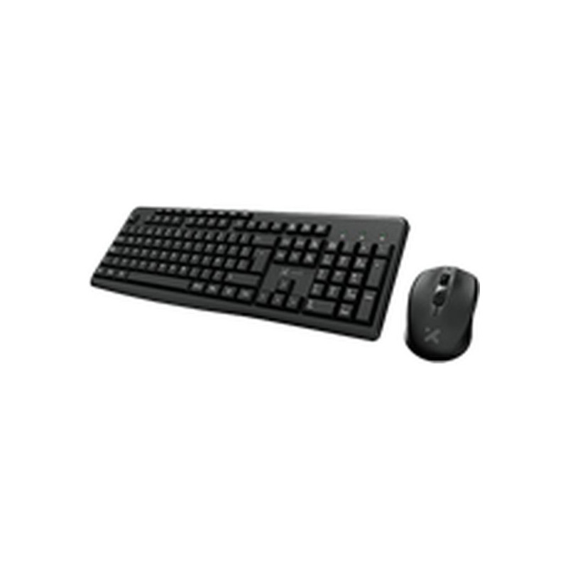 Xtech - Keyboard and mouse set - Wireless - Spanish - USB - Black - 2.4 GHz - Black XTK-311S