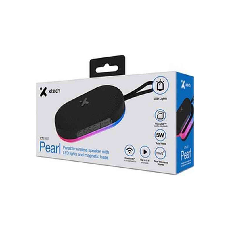 Xtech - Speaker - black with LED lights and magnetic base - BT 5W TWS XTS-607