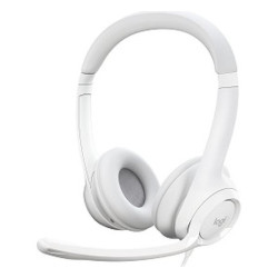 Logitech H390 Wired Headset for PC/Laptop, Off-white - Auricular - en oreja - cableado - USB-A - blanco hueso