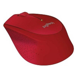 Logitech M280 - Ratón - diestro - óptico - 3 botones - inalámbrico - 2.4 GHz - receptor inalámbrico USB - rojo