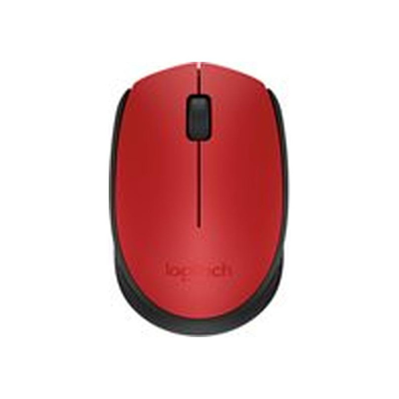 Logitech M170 - Ratón - diestro y zurdo - inalámbrico - 2.4 GHz - receptor inalámbrico USB - rojo