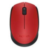 Logitech M170 - Ratón - diestro y zurdo - inalámbrico - 2.4 GHz - receptor inalámbrico USB - rojo