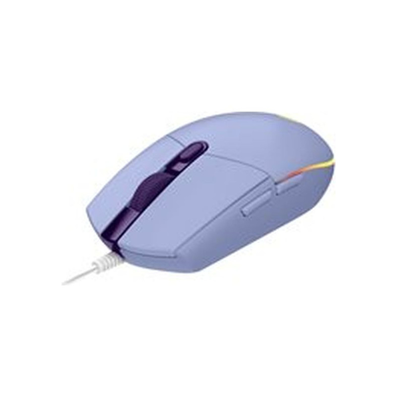 Logitech Gaming Mouse G203 LIGHTSYNC - Ratón - óptico - 6 botones - cableado - USB - lila