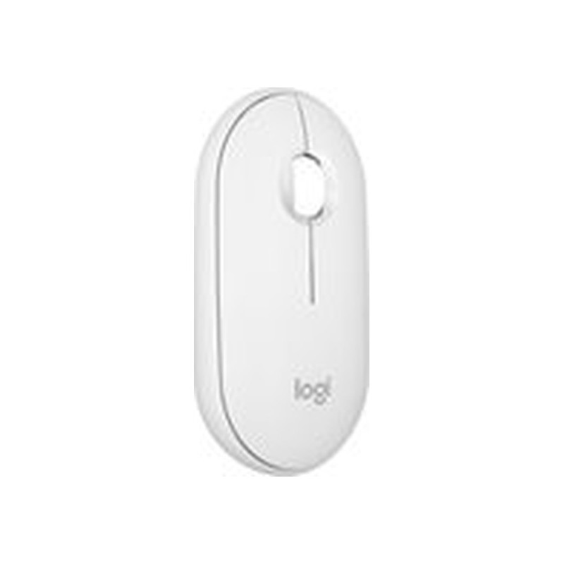 Logitech Pebble Mouse 2 M350s - Ratón - óptico - 3 botones - inalámbrico - Bluetooth - blanco