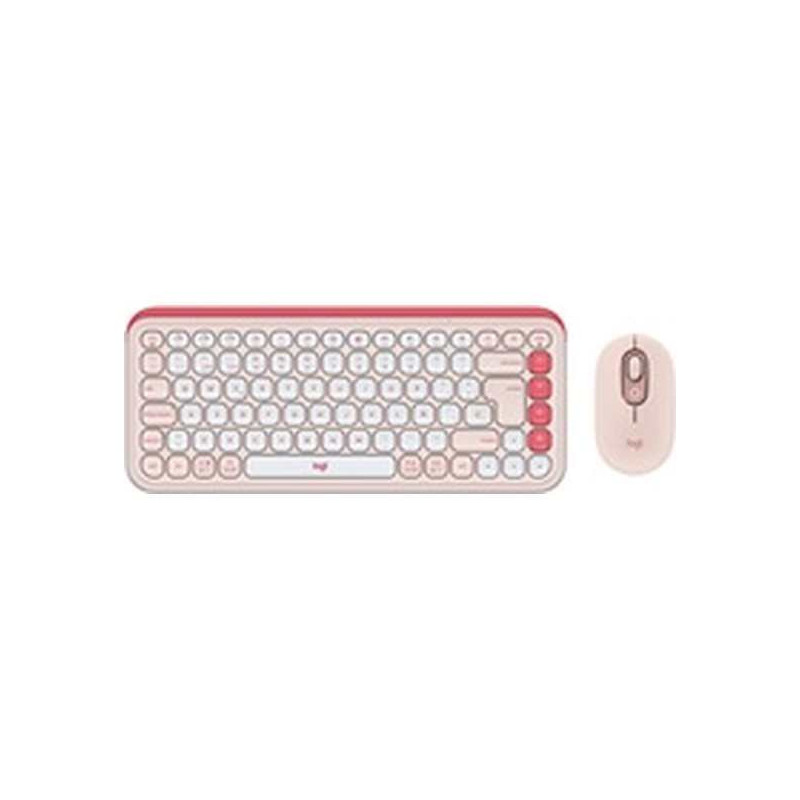 Logitech Pop Icon Combo - Keyboard and mouse set - Spanish (Latin American) - Rose