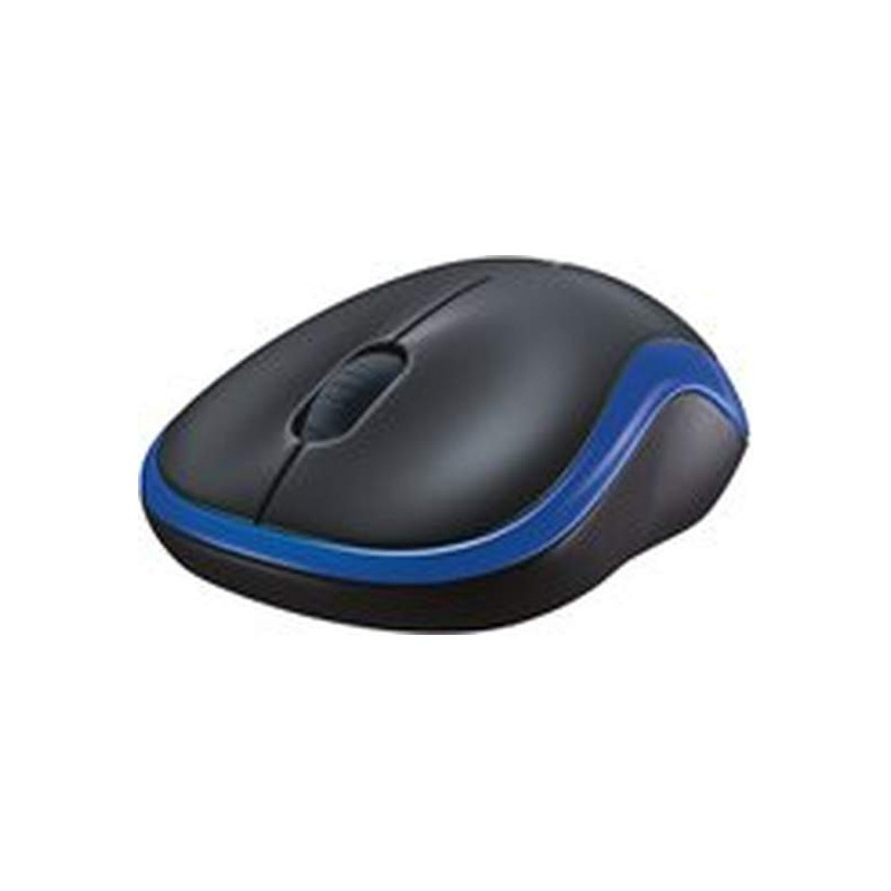 Logitech M185 - Ratón - diestro y zurdo - óptico - inalámbrico - 2.4 GHz - receptor inalámbrico USB - azul