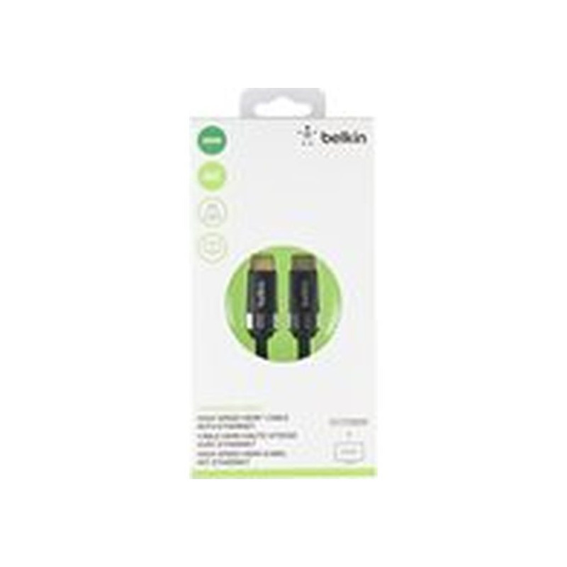 Belkin High Speed HDMI Cable - Cable HDMI con Ethernet - HDMI macho a HDMI macho - 2 m - compatibilidad con 4K