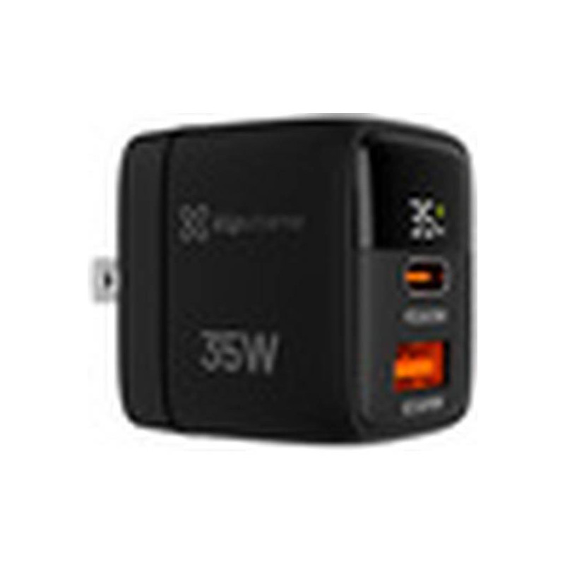 Klip Xtreme - Power converter / charger - 35 Watt - 24 pin USB-C / 9 pin USB Type A - Cellular phone / Tablet - Wall - Para Smar