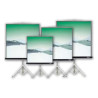 Klip Xtreme KPS-102B - Pantalla de proyección con trípode - 86 pulgada ( 218 cm ) - 4:3 - Matte White - negro