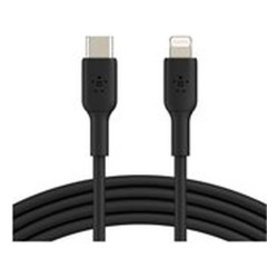 Belkin BoostCharge - Cable Lightning - 24 pin USB-C macho a Lightning macho - 1 m - negro - suministro de potencia USB (18W)
