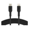 Belkin BoostCharge - Cable Lightning - 24 pin USB-C macho a Lightning macho - 1 m - negro - suministro de potencia USB (18W)