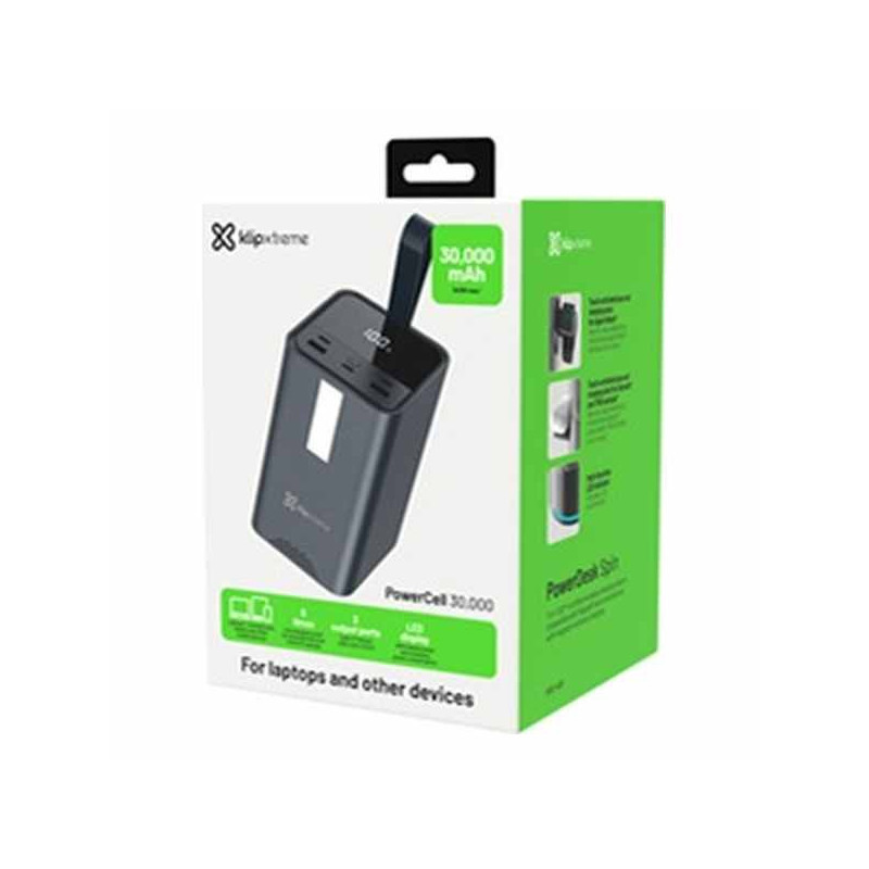 Klip Xtreme - Power bank - 24 pin USB-C - 2 x 4 pin USB Type A / 3 x 24 pin USB-C - Lithium polymer - Para Universal - 100W 50.0