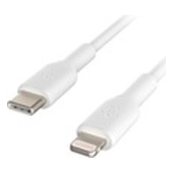 Belkin BoostCharge - Cable Lightning - 24 pin USB-C macho a Lightning macho - 1 m - blanco - suministro de potencia USB (18W)