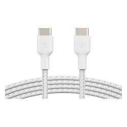 Belkin BoostCharge - Cable USB - 24 pin USB-C (M) a 24 pin USB-C (M) - 1 m - blanco