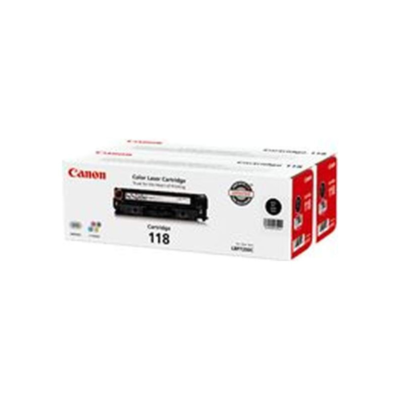 Canon 118 Value Pack - Paquete de 2 - negro - original - cartucho de tóner - para Color imageCLASS MF726, MF729, MF8380, MF8580;