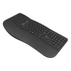 Klip Xtreme - Keyboard - Spanish - Wireless - 2.4 GHz - All black - Ergonomic