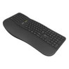 Klip Xtreme - Keyboard - Spanish - Wireless - 2.4 GHz - All black - Ergonomic